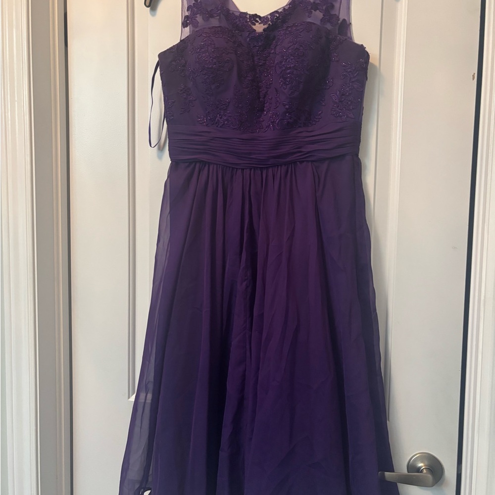 Royal purple elegant dress